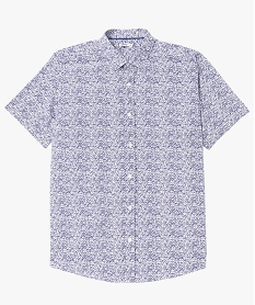 GEMO Chemise à manches courtes à micro motifs homme Bleu