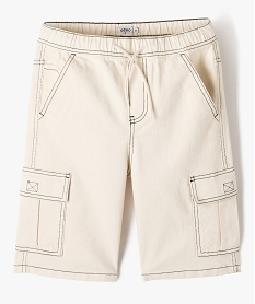 PANTALON VERT BERMUDA BEIGE