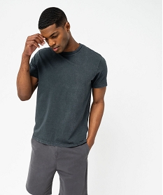 GEMO Tee-shirt à manches courtes uni homme noir standard