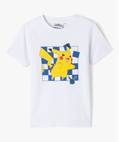 GEMO Tee-shirt à manches courtes motif Pikachu garçon - Pokemon blanc standard