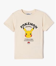 GEMO Tee-shirt à manches courtes motif Pikachu garçon - Pokemon beige standard