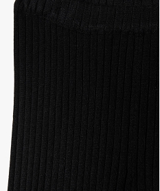 pantalon leggings en maille cotelee fille noir pantalonsK103301_2
