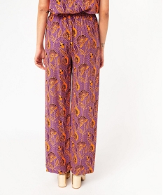 GEMO Pantalon large et fluide à motifs femme floral