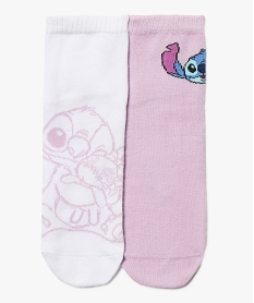 GEMO Chaussettes basses imprimées Stitch femme - Disney (lot de 2 paires) blanc standard