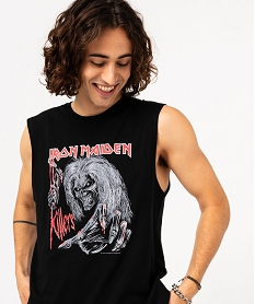 GEMO Débardeur imprimé homme - Iron Maiden noir standard