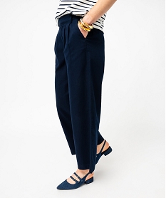 GEMO Pantacourt large en twill de coton souple femme - LuluCastagnette Bleu