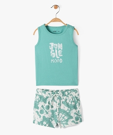 GEMO Ensemble bébé garçon bicolore 2 pièces : débardeur et short Bleu