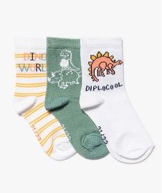 GEMO Chaussettes bébé à tige haute (lot de 3) kaki chine