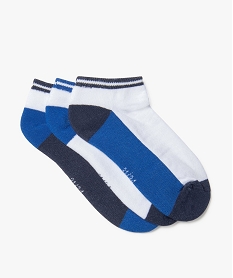 GEMO Chaussettes de sport ultra courtes garçon (lot de 3) blanc standard