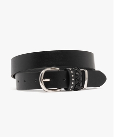 GEMO Ceinture à trois passants fantaisie femme noir standard