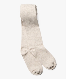 GEMO Collants chauds unis et pailletés fille beige chine
