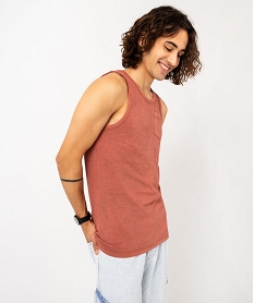 GEMO Débardeur aspect délavé avec poche poitrine homme Orange