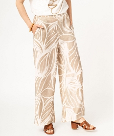 GEMO Pantacourt fluide coupe ample imprimé femme Imprimé