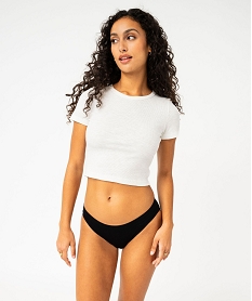 GEMO Culotte en matière extensible femme noir standard