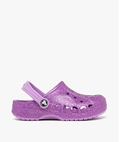 GEMO Sabots souples fille dessus perforé à paillettes - Crocs Violet