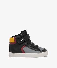 GEMO Baskets garçon mid-cut à scratch et à bout rond renforcé - Geox noir standard