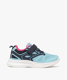 GEMO Baskets fille légères style running à scratch bleu standard