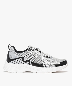 GEMO Baskets homme running légères et en mesh argente