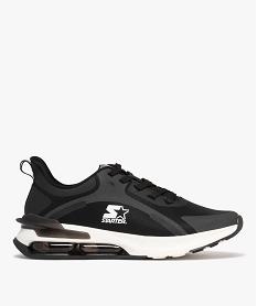 GEMO Baskets homme running à double bulle dair - Starter noir vif