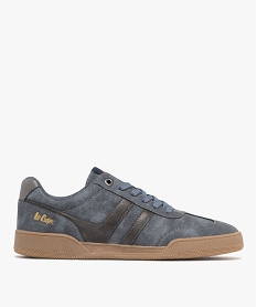 GEMO Baskets homme rétro en suédine et avec bandes latérales - Lee Cooper bleu vif