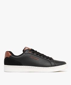 GEMO Baskets de ville à lacets avec contrefort suédé homme - Lee Cooper noir vif