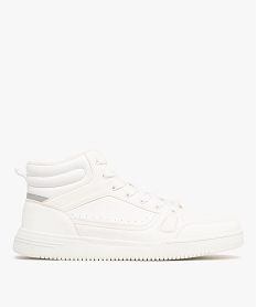 GEMO Baskets homme mid-cut à lacets style casual blanc standard