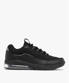 GEMO Baskets homme running en mesh renforcé avec semelle à bulle dair noir vif