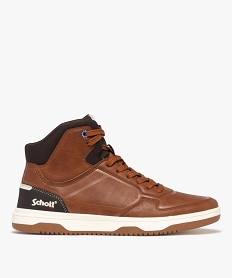 GEMO Boots homme mid-cut à lacets style casual - Schott marron vif