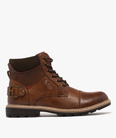 GEMO Boots à lacets avec col textile homme - Lee Cooper marron chine