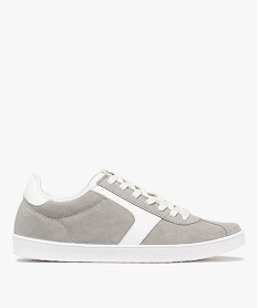 GEMO Baskets femme dessus en cuir suédé style rétro - Camps United gris standard
