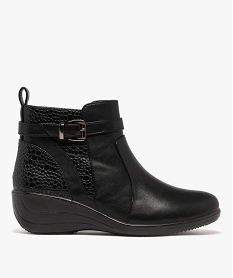 GEMO Boots confort avec talon compensé femme noir standard