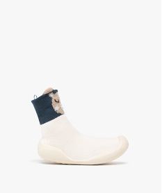 GEMO Chaussons bébé garçon à col chaussette avec semelle beige standard
