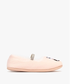 GEMO Chaussons fille ballerines dessus panda à bride scintillante Multicolore