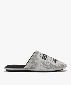 GEMO Chaussons homme mules en jersey New-York Gris