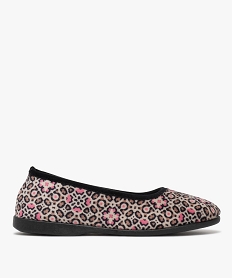 GEMO Chaussons femme pantoufles confort en velours léopard Multicolore