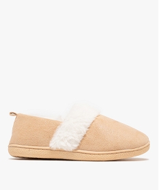GEMO Chaussons enveloppants avec doublure peluche femme Beige