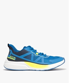 GEMO Baskets homme running en mesh avec détails fluos - Slazenger Bleu