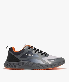 GEMO Baskets homme running légères en mesh effet délavé - Slazenger gris standard