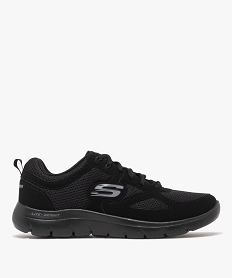 GEMO Baskets homme légères running en mesh Burns 2.0 - Skechers noir vif