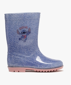 GEMO Bottes de pluie fille à paillettes avec semelle crantée - Lilo & Stitch Bleu