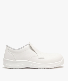 GEMO Chaussures de sécurité homme unies à enfiler Blanc