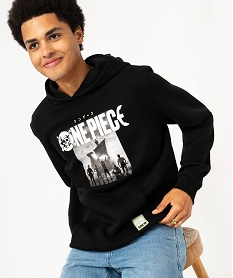 GEMO Sweat à capuche en molleton imprimé homme - One Piece noir standard