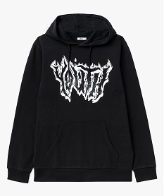 GEMO Sweat à capuche avec motif homme noir standard