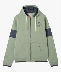 GEMO Sweat à capuche zippée en molleton doux homme - Camps United vert standard