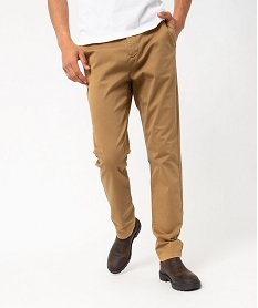 GEMO Pantalon chino coupe Slim homme marron standard