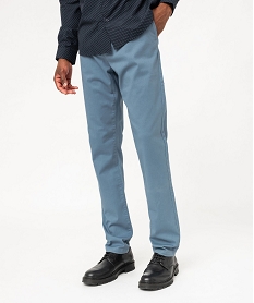 GEMO Pantalon chino coupe Slim en coton homme Gris