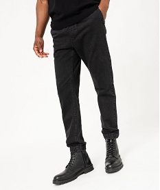 GEMO Pantalon jogger slim en jean homme noir standard
