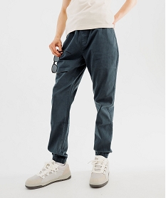 GEMO Pantalon jogger en toile de coton homme blanc chine
