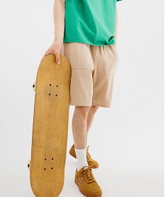 GEMO Bermuda en coton avec larges poches homme beige taupe