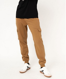 GEMO Pantalon de jogging coupe cargo homme marron standard